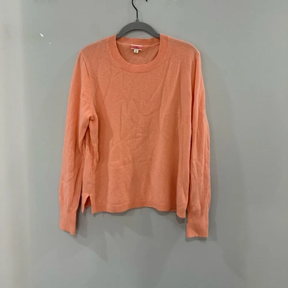 J Crew Sweater 100% Cashmere Crewneck in Pale Guava K1313